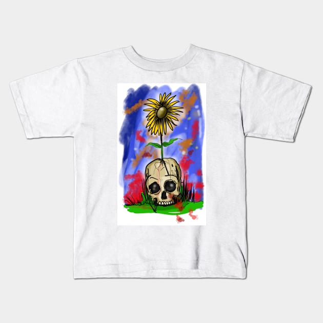 Ukrainian sunflowers seeds for grandma Kids T-Shirt by silentrob668